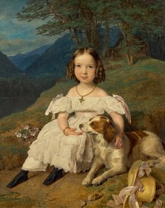 Porträt der Gräfin Julia Alexandrowna Apraxina 1830-1917 als Kind, 1835 von Ferdinand Georg Waldmuller