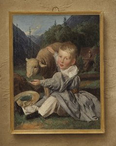 Porträt von Gustav von Arthaber als Kind von Ferdinand Georg Waldmuller
