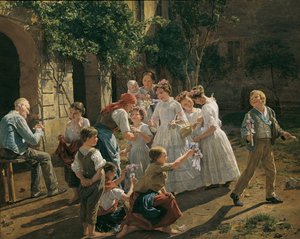 Der Morgen des Fronleichnamsfestes von Ferdinand Georg Waldmuller
