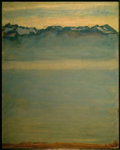 Genfer See mit den Savoyer Alpen von Ferdinand Hodler