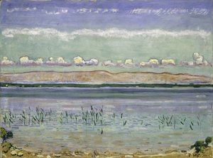 Genfersee mit Jura-Hügeln, 1911 von Ferdinand Hodler