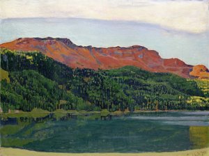 Silvaplanersee mit Piz Corvatsch von Ferdinand Hodler