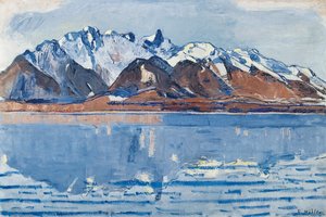 Thunersee mit Stockhornkette, ca. 1913 von Ferdinand Hodler