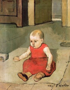 Kleiner Hector auf dem Boden, 1889 von Ferdinand Hodler