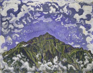 Der Niesen von Heustrich aus gesehen, 1910 von Ferdinand Hodler