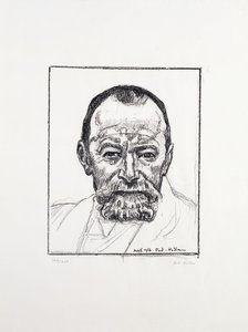 Selbstporträt, um 1916-8 von Ferdinand Hodler