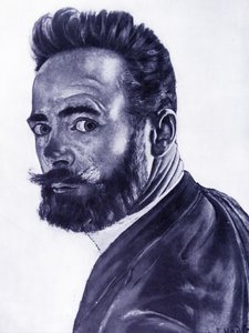 Selbstporträt, 1891 von Ferdinand Hodler