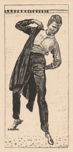 Student, der seinen Mantel anzieht von Ferdinand Hodler