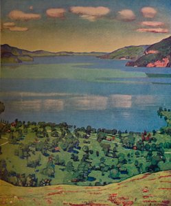 Der Thunersee, von Leissigen, ca. 1910 von Ferdinand Hodler