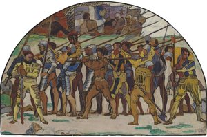 Der Rückzug von Marignano Variante, ca. 1897 von Ferdinand Hodler