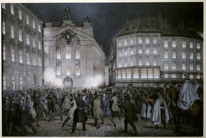MÄRZREVOLUTION: Die Studenten bewaffnen sich am Vorabend des 13. März von Ferdinand Hofbauer