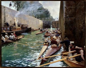 Das Schloss, Gemälde von Ferdinand Joseph Gueldry (1858-1945) von Ferdinand Joseph Gueldry