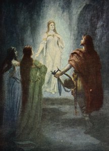 Er sah eine schöne Frau, aus 