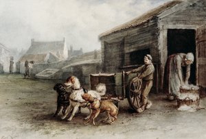 Ein Hundewagen, Holland, um 1890 von Ferdinand Lintz