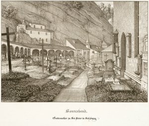 Samstag: Friedhof von St. Peter in Salzburg von Ferdinand Olivier