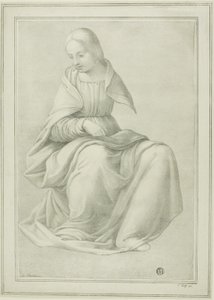 Studie für sitzende Frauenfigur von Ferdinand Piloty