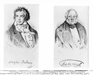 Ludwig van Beethoven (1770-1827) und Francois-Antoine Habeneck (1781-1849)
