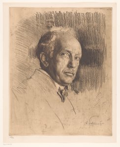 Porträt von Richard Strauss von Ferdinand Schmutzer (signed by artist)