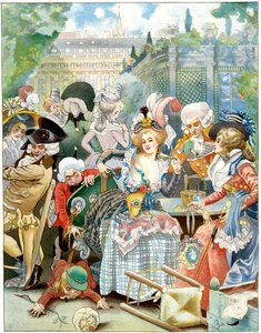 Der königliche Palast, unter der Konvention, 18. Jahrhundert von Ferdinand Sigismund Bac