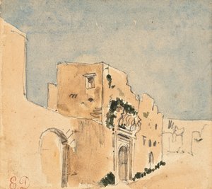 Ein marokkanisches Gebäude von Ferdinand Victor Eugene Delacroix