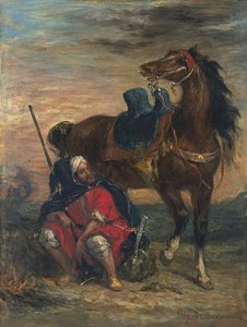 Arabischer Reiter von Ferdinand Victor Eugene Delacroix