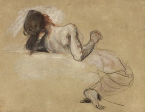 Kauernde Frau, 1827 von Ferdinand Victor Eugene Delacroix