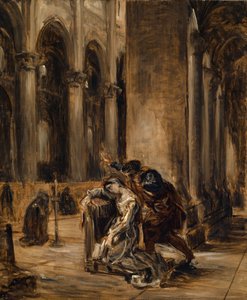 Gretchen im Dom, ca. 1850 von Ferdinand Victor Eugene Delacroix