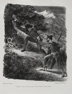 Illustrationen zu Faust: Faust und Mephistopheles in den Bergen des Harz