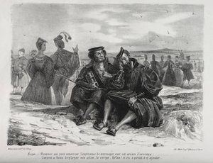Illustrationen für Faust: Faust und Wagner, 1828 von Ferdinand Victor Eugene Delacroix