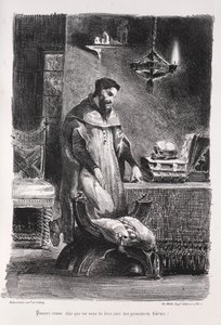 Illustrationen für Faust: Faust in seinem Ankleidezimmer, 1828