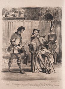 Illustrationen zu Faust: Méphistophélé empfängt den Schuljungen, 1828