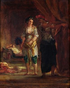 Innenansicht eines Harems in Oran, ca. 1847 von Ferdinand Victor Eugene Delacroix