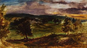 Landschaft bei Champrosay, ca. 1849 von Ferdinand Victor Eugene Delacroix