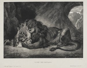 Atlaslöwe, 1829 von Ferdinand Victor Eugene Delacroix
