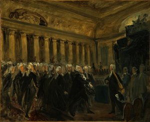Mirabeau konfrontiert den Marquis de Dreux-Brézé Skizze, 1831 von Ferdinand Victor Eugene Delacroix