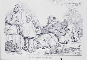Maultiertreiber aus Tetuán, 1833 von Ferdinand Victor Eugene Delacroix