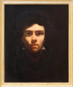 Vermutliches Selbstporträt von Eugene Delacroix (1798-1863), französischer Maler. Gemälde zugeschrieben Delacroix. Fotografie, KIM Youngtae, Rouen, Musée des Beaux Arts de Rouen von Ferdinand Victor Eugene Delacroix