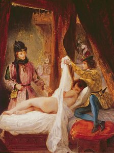 Der Herzog von Orleans zeigt seine Geliebte dem Herzog von Burgund von Ferdinand Victor Eugene Delacroix