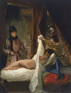 Der Herzog von Orléans zeigt seine Geliebte, ca. 1826 von Ferdinand Victor Eugene Delacroix