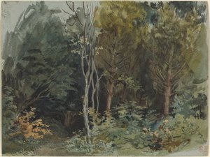 Am Waldrand bei Nohant von Ferdinand Victor Eugene Delacroix