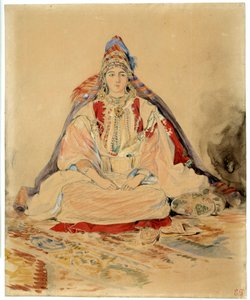 Die jüdische Hochzeit von Tanger. Aquarellzeichnung von Eugene Delacroix (1798-1863)