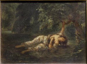 Der Tod von Ophelia von Ferdinand Victor Eugene Delacroix