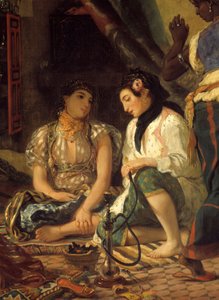 Die Frauen von Algier in ihrem Apartment (Detail) von Ferdinand Victor Eugene Delacroix