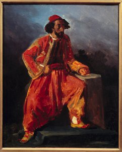 Türkisch sitzend. Vermutliches Porträt von Paul Barroilhet (1805 - 1871)