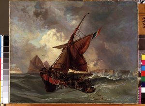 Schiffe im Sturm von Ferdinand Victor Eugene Delacroix