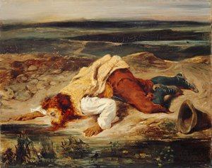 Verwundeter Brigant (Römischer Hirte), um 1825 von Ferdinand Victor Eugene Delacroix