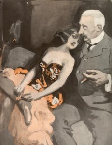 Heiraten willst du mich, Dickerchen? Ach geh, kauf mir lieber einen Abendmantel! von Ferdinand von Reznicek