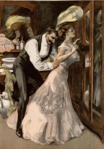 Vor der Redoute. / Wieviel Zeit braucht eine Frau, um wenig anzuziehen