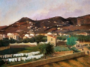 Blick auf den Hügel von Fiesole von Ferdinando Buonamici (1820-1892)