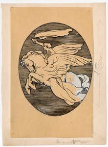 Muse auf Pegasus, Emblem des Theaters "Lutnia" in Wilna